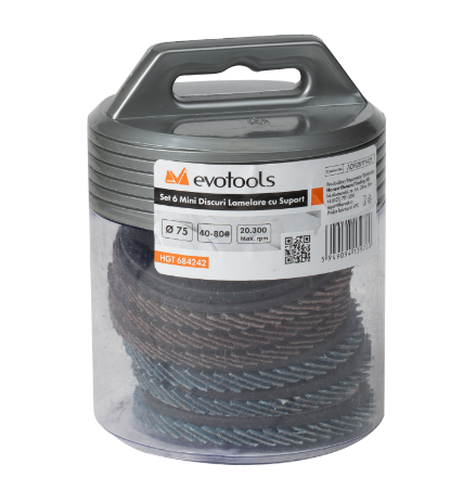 6 Darabos Mini Lamellás Korong Készlet Hátlappal EvoTools®