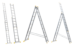 Aluminium Ladder / N[trepte]: 11; T[tronsoane]: 2; Ht[cm]: 507