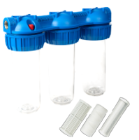 Tripla Vízszűrő Szénnel, Pamuttal és Szitával EvoSanitary®
