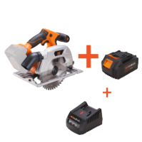 Akkus szénkefementes körfűrész készlet akkumulátorral és töltővel EvoTools®