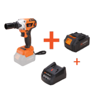 Akkus szénkефementes ütvecsavarozó 1/2 készlet akkumulátorral és töltővel EvoTools®