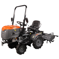 Kistraktor Ride-On 4x4 Diesel Koop R003 Elektromos Indítással, Hidraulikus Vonórúddal és Hajtott Rotációs Kapával EvoTools +Plus®