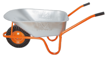 Talicska P, Horganyzott Teknő és Tömör Gumi Kerék Fém Felnivel