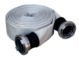 Textile Outlet Flat Hose with 2 Couplings / D[inch]: 3