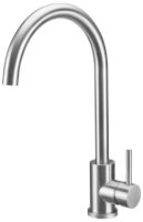 Stainless Steel Kitchen Faucet / L[mm]: 200; H[mm]: 95; Hu[mm]: 255; Ht[mm]: 370