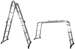 Aluminium Ladder / N[trepte]: 12+2; H[m]: 1-3.5