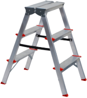 Double-Side Aluminium Step Ladder / N[Trepte]: 4; L[cm]: 94; Hp[cm]: 88