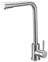 Stainless Steel Kitchen Faucet / L[mm]: 220; H[mm]: 95; Hu[mm]: 310; Ht[mm]: 340