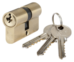 Lock Cylinder / L[mm]: 80; Tip: Centrat; D[mm]: 40+40; C: Nichel Periat; N[numar de chei]: 3