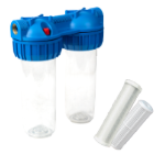 Dupla Vízszűrő Szitas és Szénbetétes Szűrőbetéttel EvoSanitary®