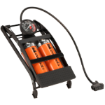 Foot Pump with Two Pistons and Pressure Gauge