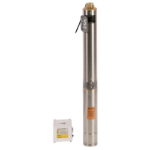 Submersible Stainless Steel Pump 750W Centrifugal 12 Turbines with Control Panel and Increased Sand Resistance Evosanitary Plus