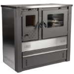 Fatüzelésű Kályha Rozsdamentes Főzőlappal és Sütővel