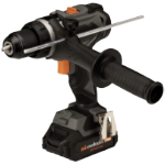 Kefe Nélküli Ütvefúró-Csavarozó 2 Akkumulátorral és Töltővel MAX 20V POWER EvoTools +Plus®